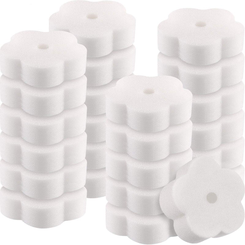 Chuangdi 24 Pieces Sponge for Hot Tub Accessories, Flower Oil Scum Absorber for Swimming Pool and Spa - Image 1